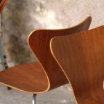 10 chaises vintage scandinave teck, Fritz Hansen, Jacobsen, n°7