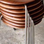 10 chaises vintage scandinave teck, Fritz Hansen, Jacobsen, n°7