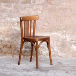 Lot de 8 chaises bistrot baumann en bois, dossier barreaux