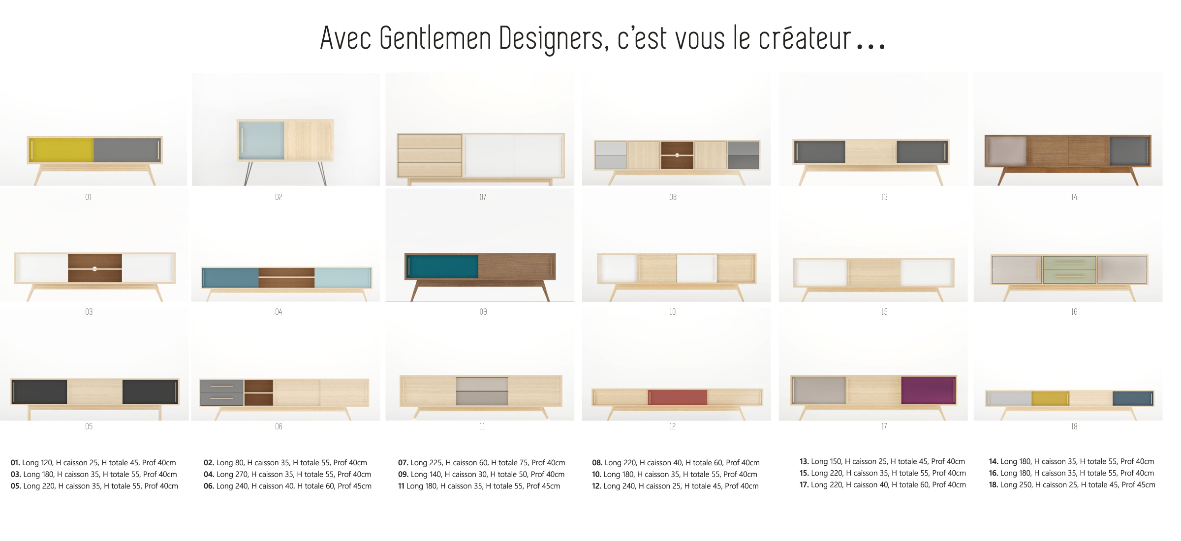 meuble tv bas bois chene sur mesure made in france