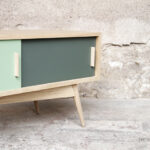 Meuble hifi tv bas vintage bois sur-mesure made in france