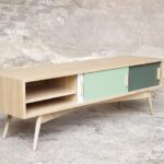 Meuble hifi tv bas vintage bois sur-mesure made in france