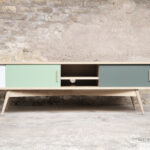 Meuble hifi tv bas vintage bois sur-mesure made in france