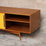 Meuble bas tv scandinave sur mesure made in france teck vinyle