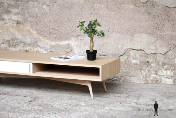 Table basse caisson style vintage sur mesure made france
