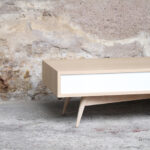 Table basse caisson style vintage sur mesure made france