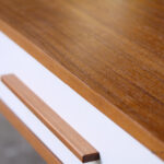 GRAND BUREAU MINISTRE - Bois - Teck, chene - sur-mesure, made in france, Meuble style vintage -
