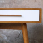 GRAND BUREAU MINISTRE - Bois - Teck, chene - sur-mesure, made in france, Meuble style vintage -