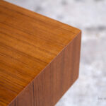 GRAND BUREAU MINISTRE - Bois - Teck, chene - sur-mesure, made in france, Meuble style vintage - tiroirs blanc