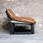Fauteuil entièrement restauré, brun, caramel