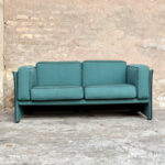 Canapé 2 places en tissu, bleu/vert gentlemen designers