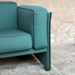 Canapé 2 places en tissu, bleu/vert gentlemen designers