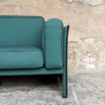 Canapé 2 places en tissu, bleu/vert gentlemen designers