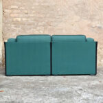 Canapé 2 places en tissu, bleu/vert gentlemen designers