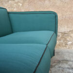 Canapé 2 places en tissu, bleu/vert gentlemen designers