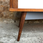Meuble buffet enfilade vintage scandinave en teck, relooké