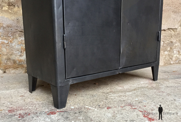Armoire Style Indus Meuble Metal Annee 50 2 Portes