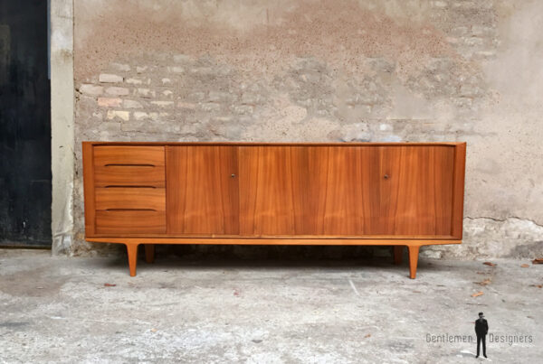 Enfilade buffet scandinave vintage en teck signé, Woodtly