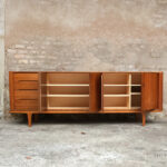 Enfilade buffet scandinave vintage en teck signé, Woodtly