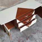 Petit meuble tv hifi, vintage scandinave motif graphique