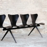 Banc Arne Jacobsen vintage, série 7, Fritz Hansen