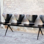 Banc Arne Jacobsen vintage, série 7, Fritz Hansen