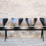 Banc Arne Jacobsen vintage, série 7, Fritz Hansen