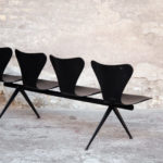 Banc Arne Jacobsen vintage, série 7, Fritz Hansen