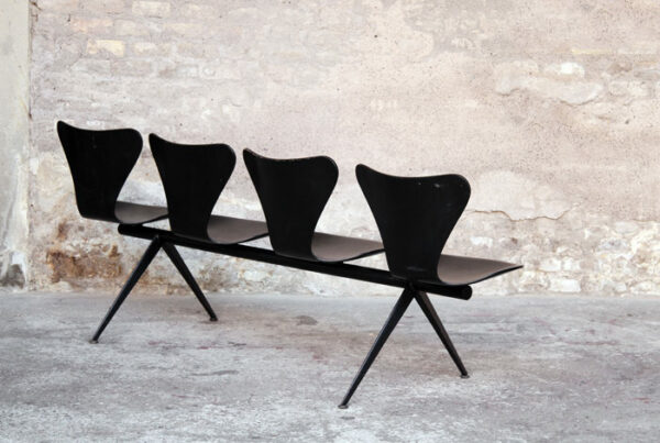 Banc Arne Jacobsen vintage, série 7, Fritz Hansen