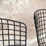 8 chaises vintage noir fil d'acier, H.Bertoia, Knoll 1952 gentlemen designers rare lot