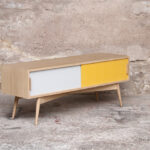 Meuble tv hifi bas bois épuré scandinave couleur petit compas gentlemen designers vintage enfilade