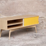Meuble tv hifi bas bois épuré scandinave couleur petit compas gentlemen designers vintage enfilade