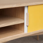 Meuble tv hifi bas bois épuré scandinave couleur petit compas gentlemen designers vintage enfilade