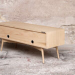 Meuble tv hifi bas bois épuré scandinave couleur petit compas gentlemen designers vintage enfilade