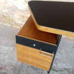 Rare bureau vintage teck, tubulaire, années 60,Georges Frydman gentlemen designers acier tiroirs