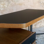 Rare bureau vintage teck, tubulaire, années 60,Georges Frydman gentlemen designers acier tiroirs