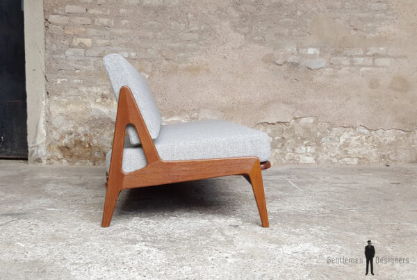 Canapé daybed vintage scandinave en teck. A.W.Iversen, Kvadrat gentlemen designers