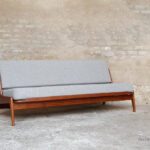 Canapé daybed vintage scandinave en teck. A.W.Iversen, Kvadrat gentlemen designers