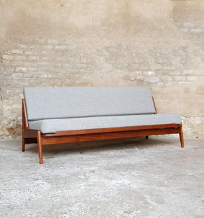 Canapé daybed vintage scandinave en teck. A.W.Iversen, Kvadrat