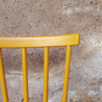 Lot de 2 chaises vintage à barreaux, bois, jaune, bleu Gentlemen Designers