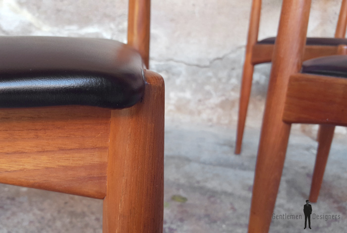 6 chaises vintage scandinave teck Johannes Andersen