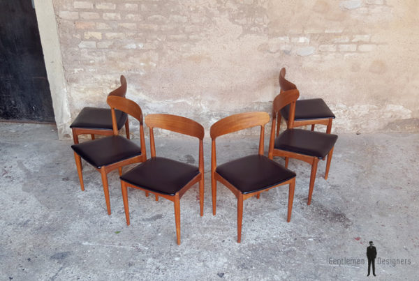 6 chaises vintage scandinave teck Johannes Andersen
