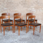 6 chaises vintage scandinave teck Johannes Andersen