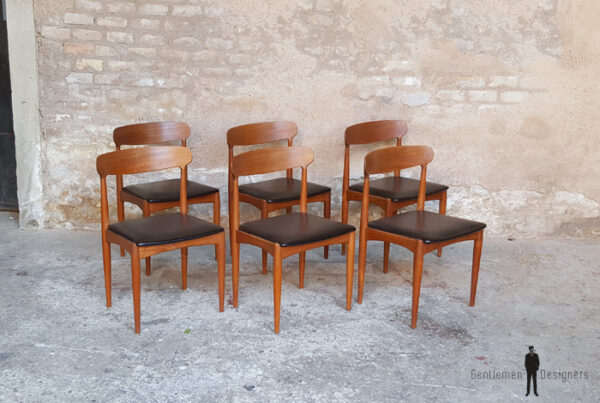 6 chaises vintage scandinave teck Johannes Andersen