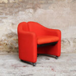Fauteuil rouge PS 142, Eugenio Gerli, Tecno, Italy gentlemen designers vintage