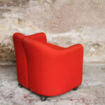 Fauteuil rouge PS 142, Eugenio Gerli, Tecno, Italy gentlemen designers vintage