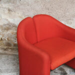 Fauteuil rouge PS 142, Eugenio Gerli, Tecno, Italy gentlemen designers vintage