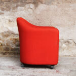 Fauteuil rouge PS 142, Eugenio Gerli, Tecno, Italy gentlemen designers vintage