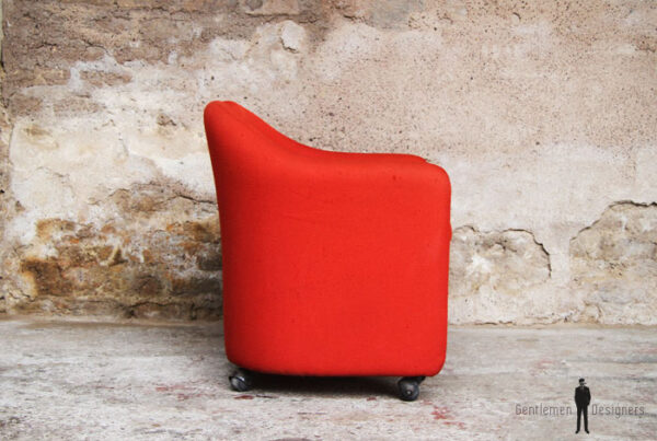 Fauteuil rouge PS 142, Eugenio Gerli, Tecno, Italy gentlemen designers vintage