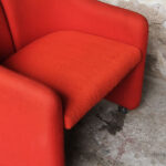 Fauteuil rouge PS 142, Eugenio Gerli, Tecno, Italy gentlemen designers vintage